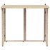 Mesa de jardín plegable ratán sintético beige 90x51x75
