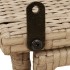 Mesa de jardín plegable ratán sintético beige 90x51x75