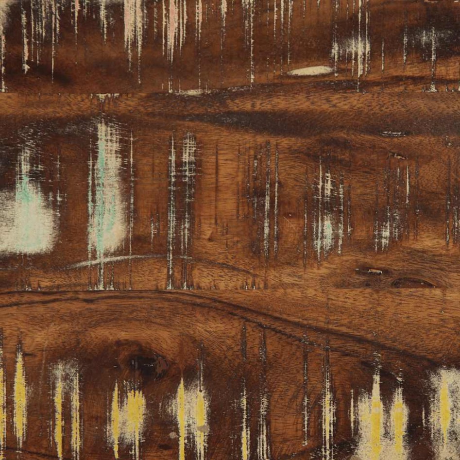 Mesilla de noche multicolor 40x35x40 cm madera maciza