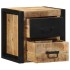 Mesita de noche madera maciza de mango 40x35x40
