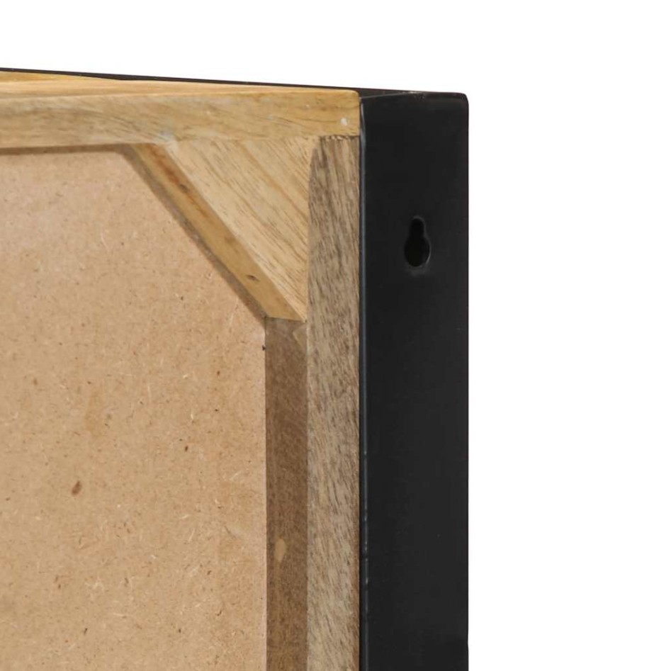 Mesita de noche madera maciza de mango 40x35x40