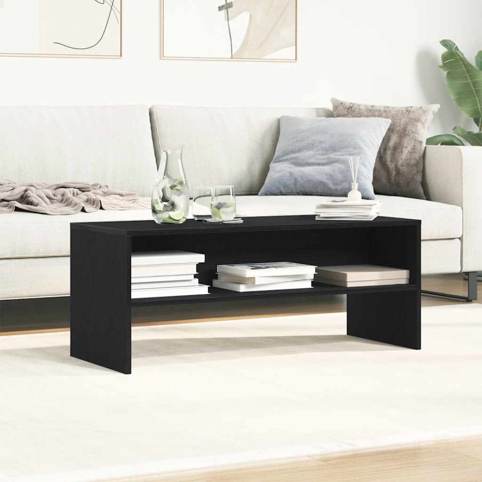 Mueble para TV madera contrachapada roble negro100x40x40