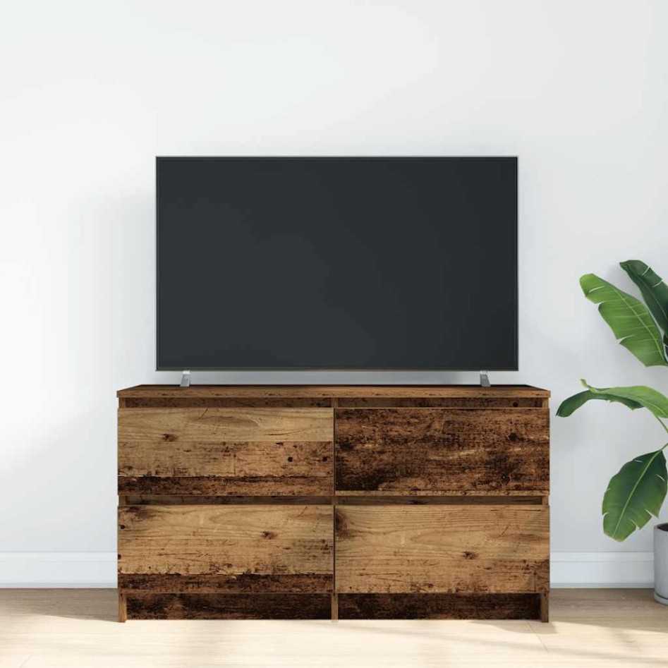 Mueble de TV de madera antigua 100x35x54 cm Madera