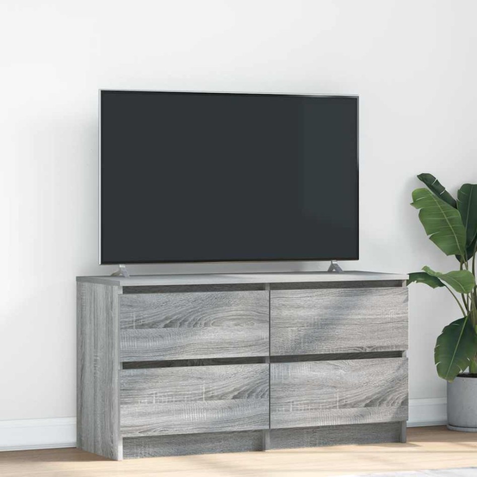 Mueble de TV madera contrachapada gris Sonoma 100x35x54