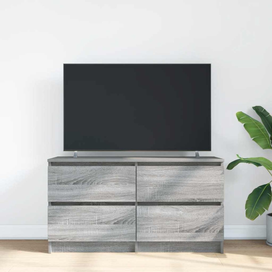 Mueble de TV madera contrachapada gris Sonoma 100x35x54