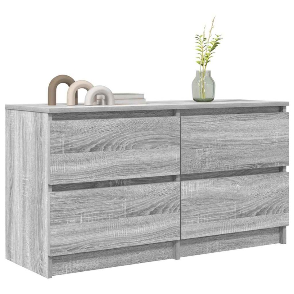Mueble de TV madera contrachapada gris Sonoma 100x35x54