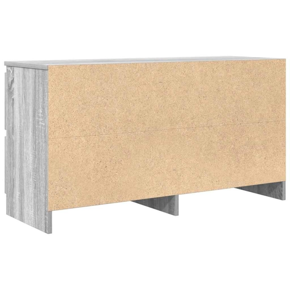 Mueble de TV madera contrachapada gris Sonoma 100x35x54