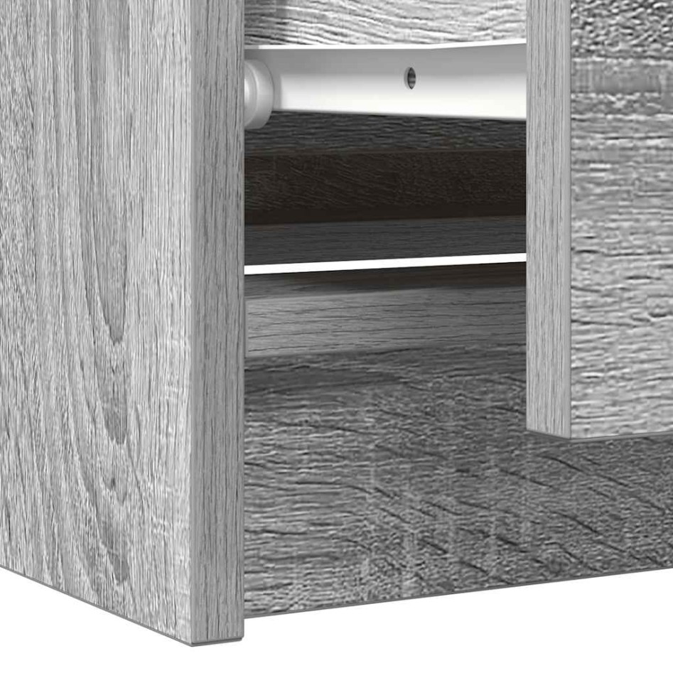 Mueble de TV madera contrachapada gris Sonoma 100x35x54