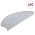 Alfombrilla escalera 20 uds gris claro 65x24x4