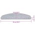 Alfombrilla escalera 20 uds gris claro 65x24x4