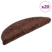 Alfombrilla escalera 20 uds marrón 56x17x3 cm