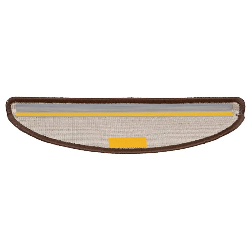 Alfombrilla escalera 20 uds marrón 56x17x3
