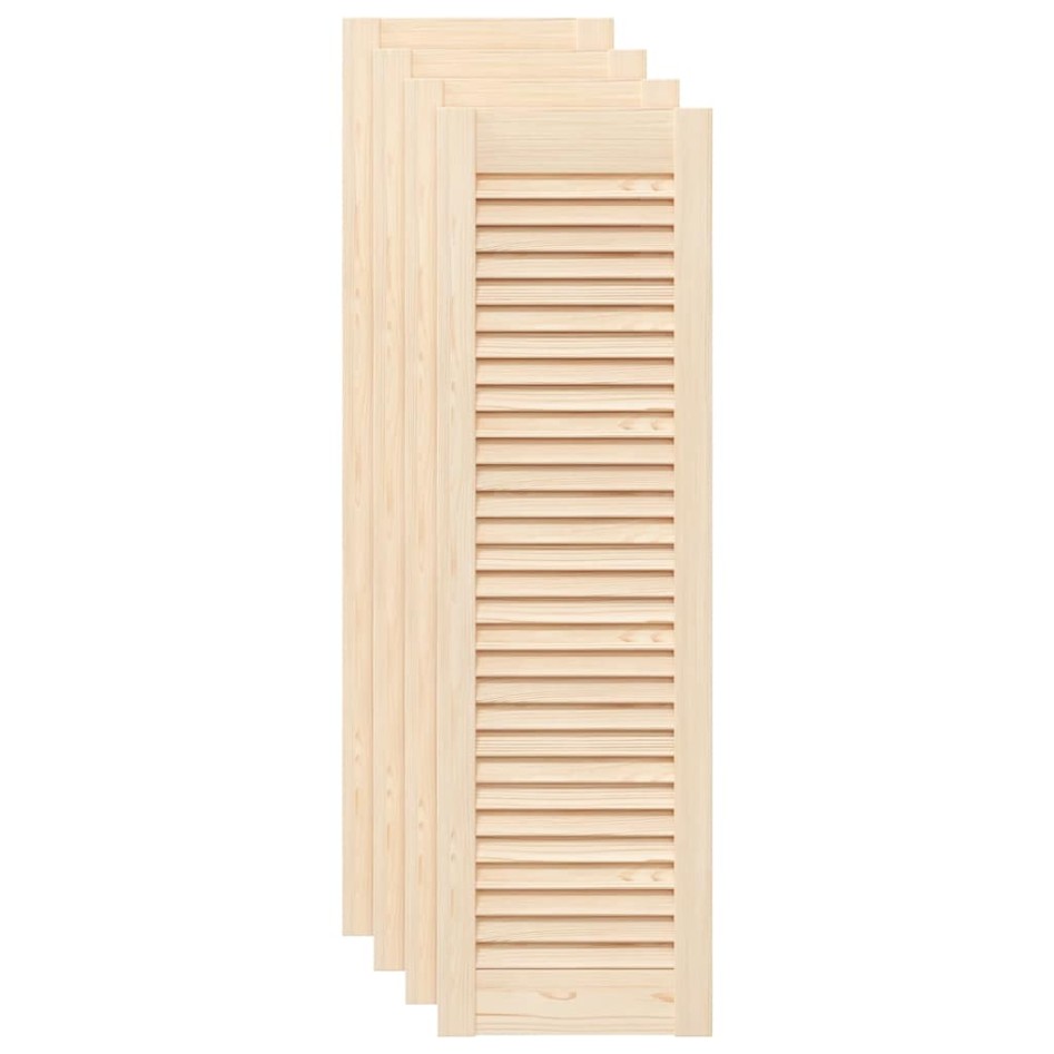 Puerta de armario de lamas 4 uds 99x29,5 cm madera de