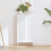 Puerta de armario de lamas 2 uds blanco 99x29,5 cm