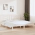 Estructura de cama madera maciza de pino blanco 200x200