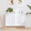 Puerta de armario de lamas 4 uds blanco 69x29,5 cm