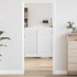 Puertas batientes diseño de lamas 1 par blanco 90x80