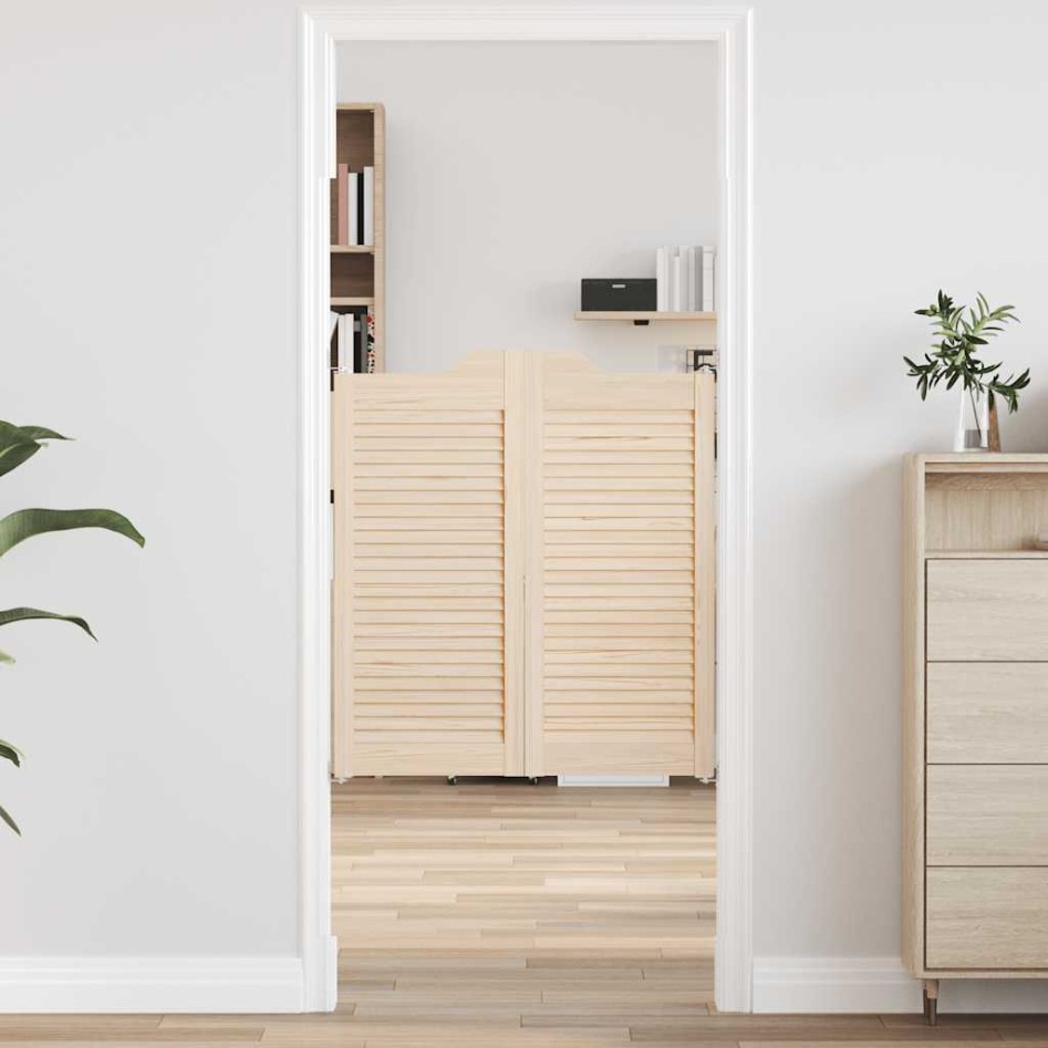 Puertas batientes diseño de lamas 2 par 90x80cm madera