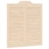 Puertas batientes diseño de lamas 2 par 90x80cm madera