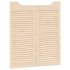 Puertas batientes diseño de lamas 2 par 90x80cm madera