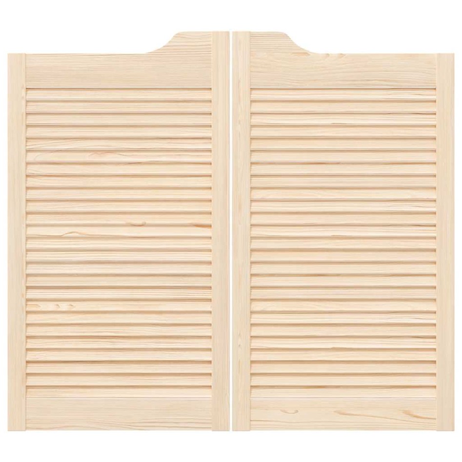 Puertas batientes diseño de lamas 2 par 90x80cm madera