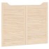 Puertas batientes diseño de lamas 2 par 80x100cm madera