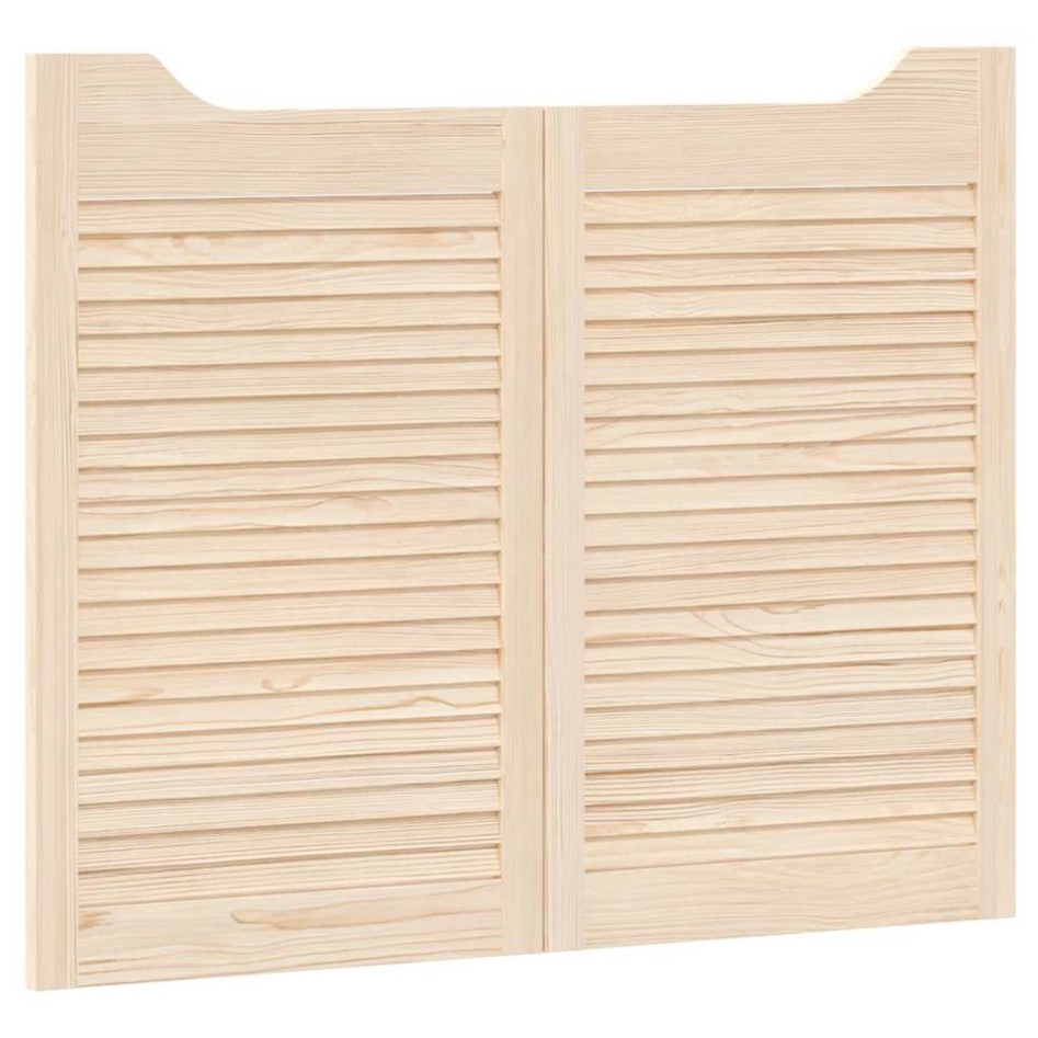 Puertas batientes diseño de lamas 2 par 80x100cm madera