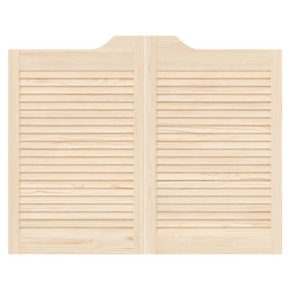 Puertas batientes diseño de lamas 2 par 80x100cm madera