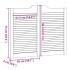Puertas batientes diseño de lamas 2 par 80x100cm madera