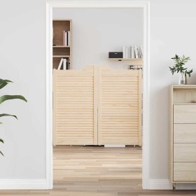 Puertas batientes diseño de lamas 2 par 90x100cm madera