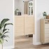 Puertas batientes diseño de lamas 2 par 90x100cm madera