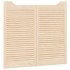 Puertas batientes diseño de lamas 2 par 90x100cm madera