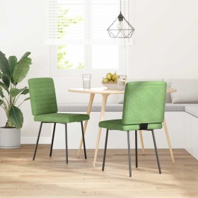Sillas de comedor 2 unidades terciopelo verde
