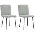 Sillas de comedor 2 unidades terciopelo gris