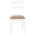 Sillas de comedor con cojines 2uds madera maciza blanco
