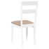 Sillas de comedor con cojines 2uds madera maciza blanco