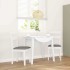 Sillas de comedor con cojines 2uds madera maciza blanco