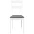Sillas de comedor con cojines 2uds madera maciza blanco