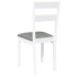 Sillas de comedor con cojines 2uds madera maciza blanco