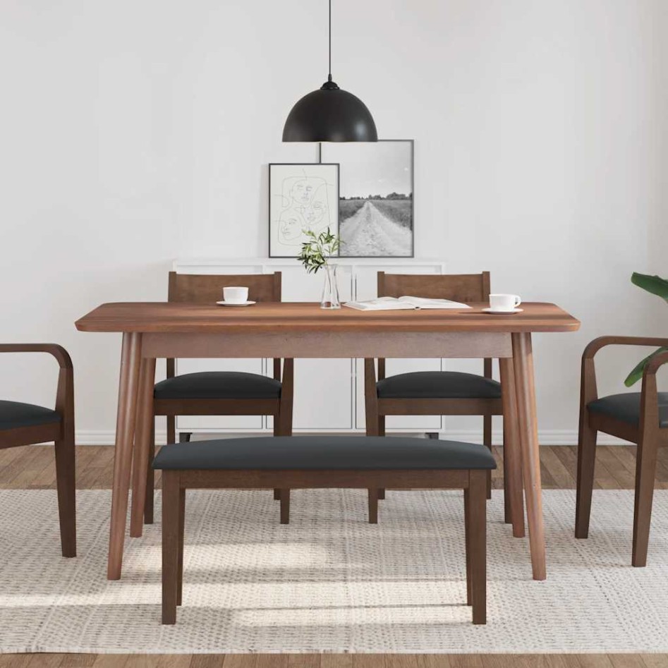 Banco 90 cm Madera Maciza Marrón