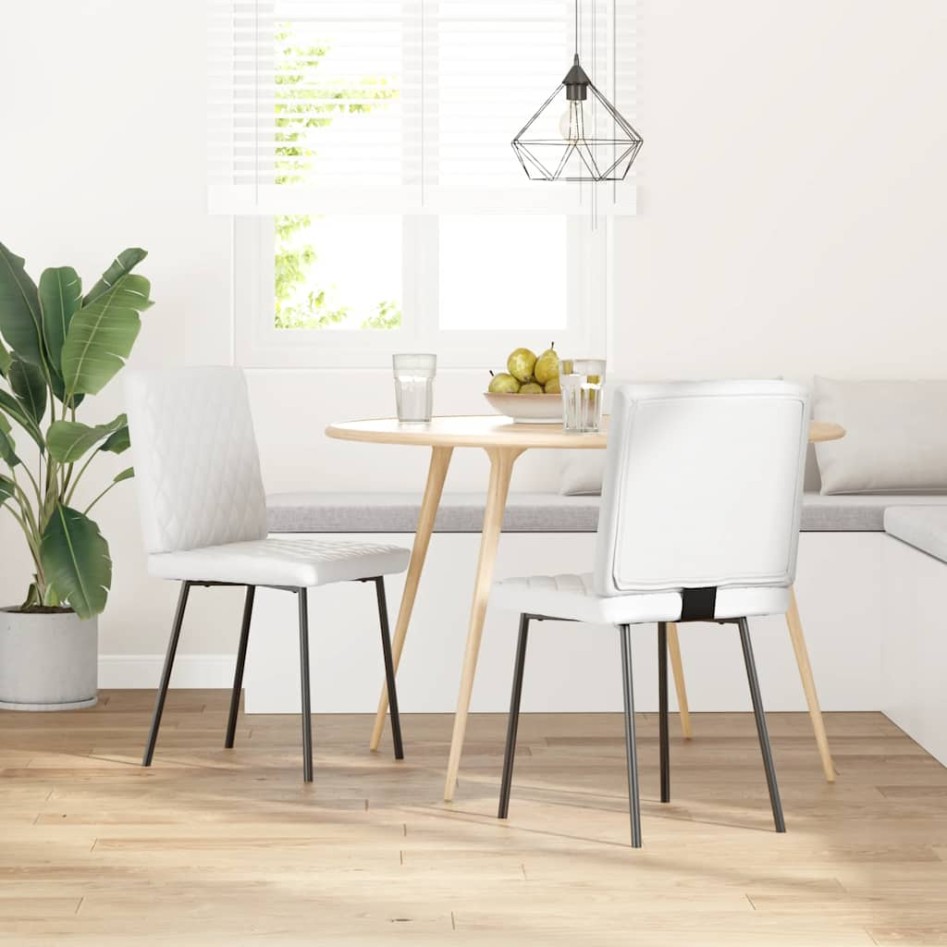 Sillas de comedor 2 unidades cuero sintético
