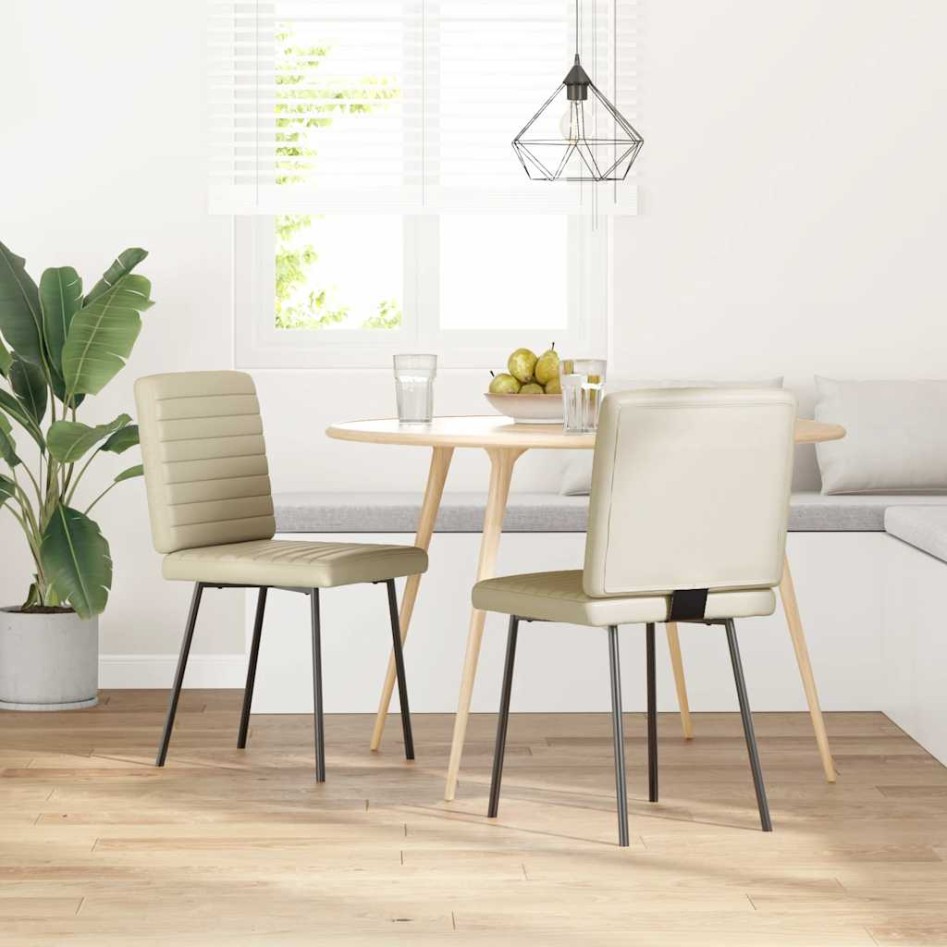 Sillas de comedor 2 unidades cuero sintético