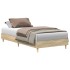 Estructura de cama sin colchón madera roble Sonoma 75x190