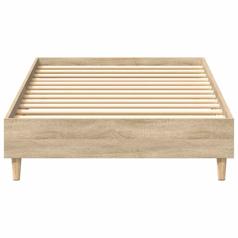 Estructura de cama sin colchón madera roble Sonoma 75x190