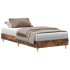 Estructura de cama sin colchón madera roble ahumado 90x190