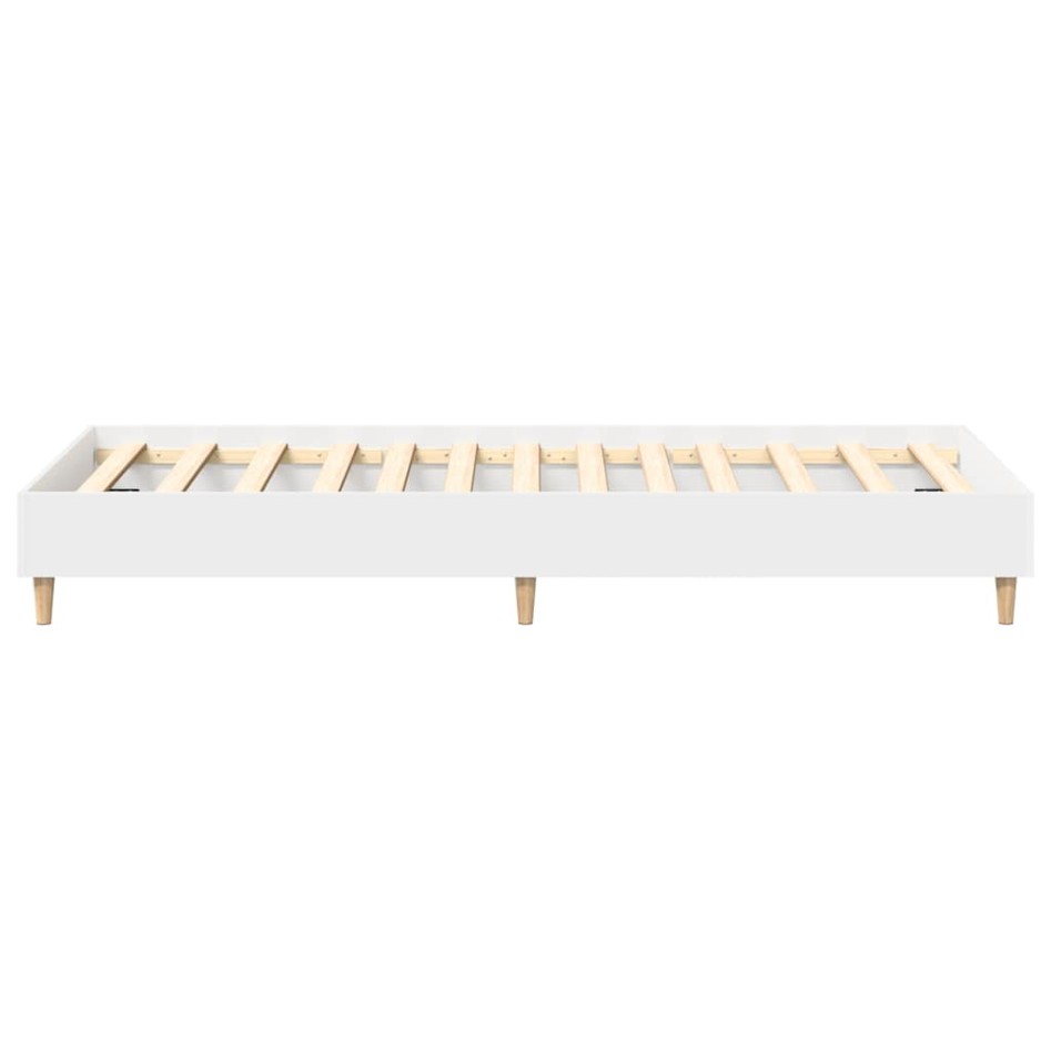 Estructura de cama sin colchón madera blanca 90x200