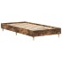 Estructura de cama sin colchón madera roble ahumado 100x200