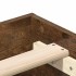 Estructura cama sin colchón madera roble ahumado 75x190