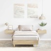 Estructura de cama sin colchón madera roble Sonoma 100x200 cm