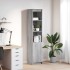 Aparador gris Sonoma 37,5x35x180 cm Madera de